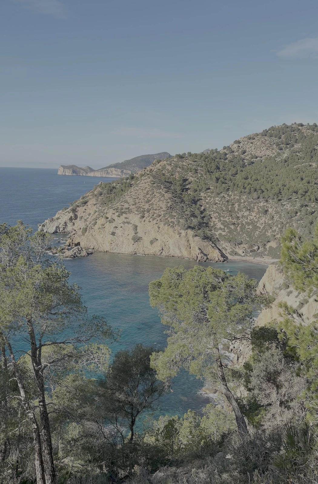 Ausblick auf das Meer über der Küste im Südwesten von Mallorca